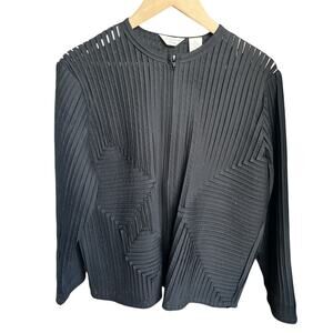 Laura Ashley Black Quilted Sheer Panel Jacket PL